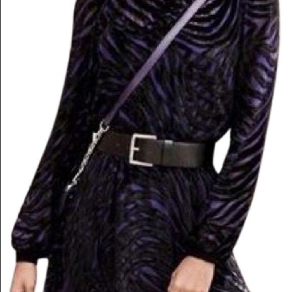 Michael Kors black and purple zebra dress